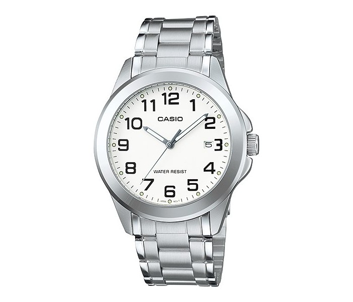 Casio MTP-1215A-7BDF Mens Analog Watch Silver and White - Zoom Image