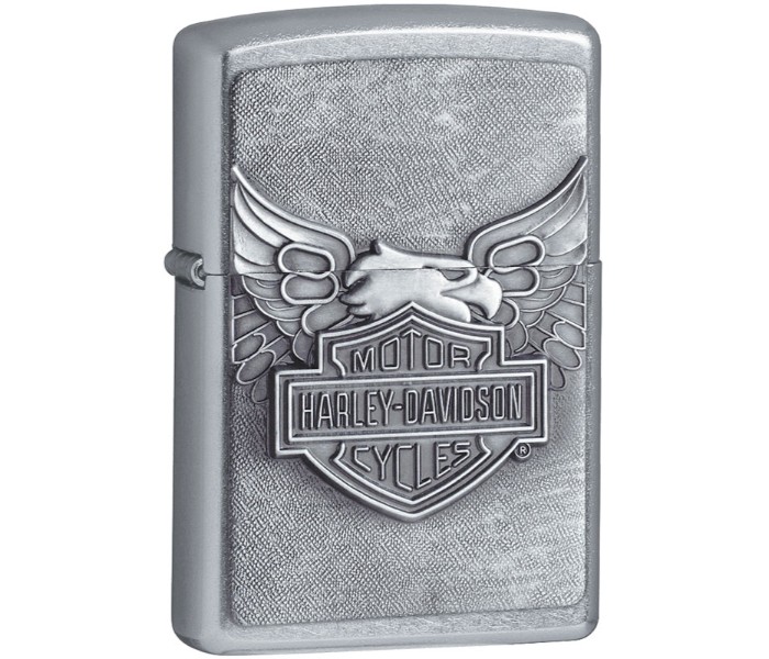 Zippo 20230 207 Harley Davidson Iron Eagle Lighter Silver - Zoom Image