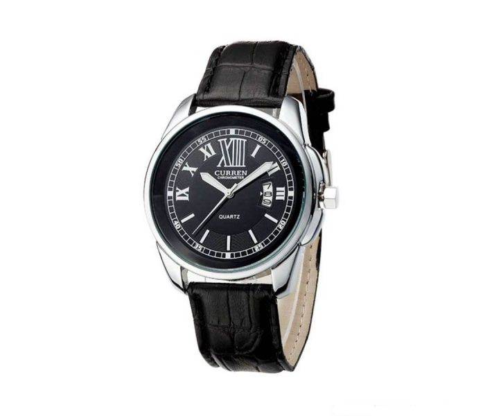 Curren 8060 Chronometer Quartz Watch For Men Black - Zoom Image