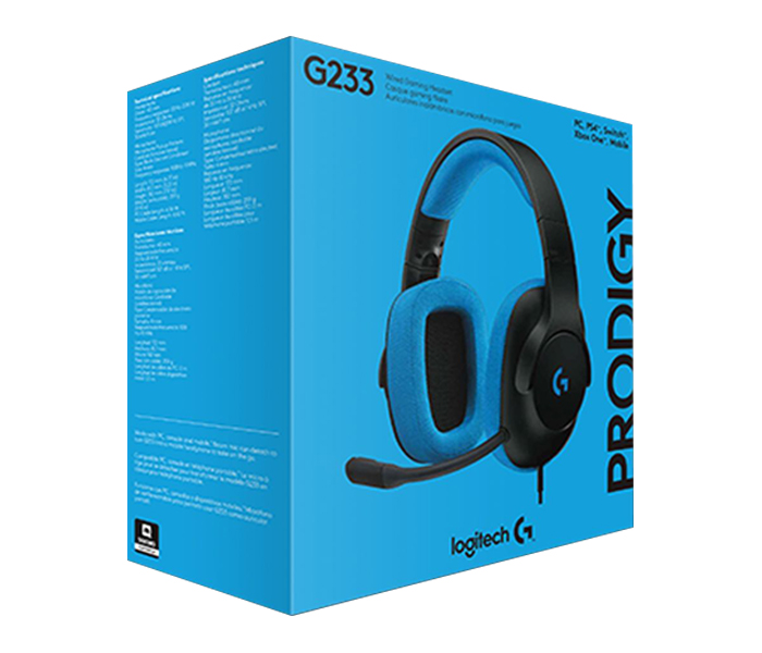 Logitech 981-000703 G233 Prodigy Wired Gaming Headset - Blue & Black - Zoom Image 3