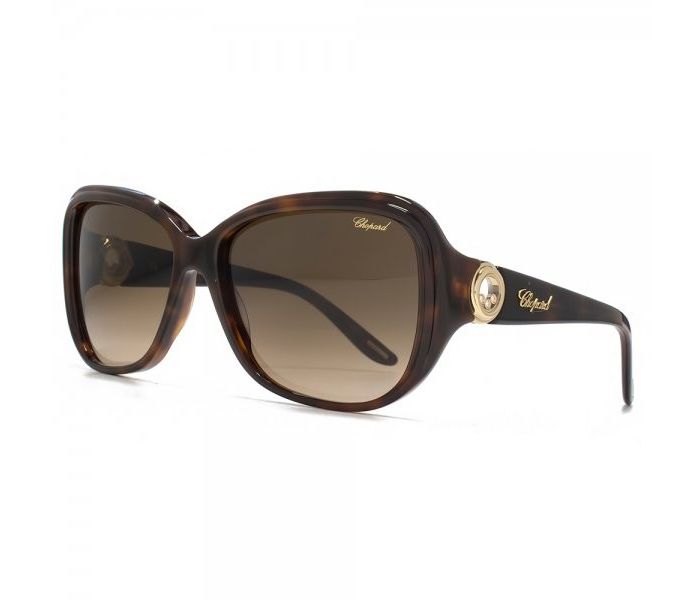 Chopard SCH148S 09XK Oval Havana Frame & Brown Mirrored Sunglasses for Women - Zoom Image 1