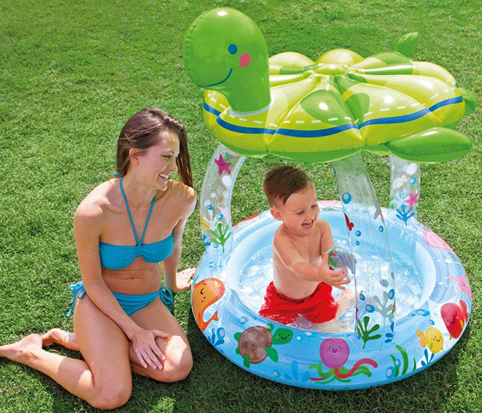 Intex ZX-57119 102 x 107CM Inflatable Sea Turtle Shade Baby Pool - Zoom Image 2