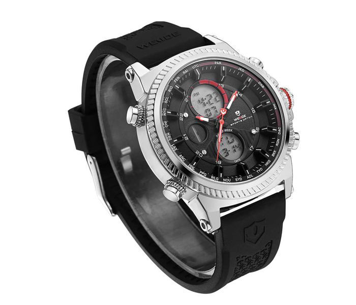 Weide WH-6403PU Analog and LCD Digital Watch Black and Silver - Zoom Image 2