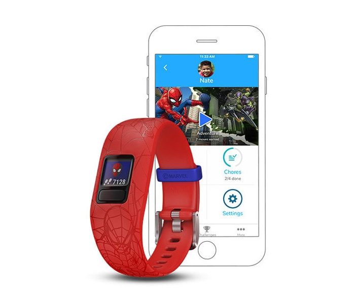 Garmin Activity Tracker Vivofitjr2 Smart Band For Kids - Spiderman Red - Zoom Image 4