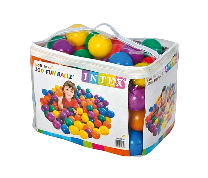 Intex ZX-49600 100 Pieces Colored Plastic Fun Balls - Zoom Image 2