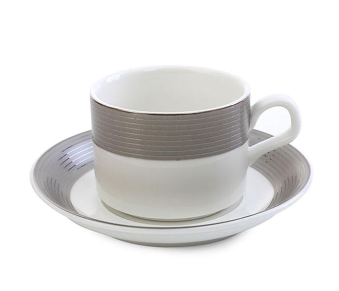 Royalford RF7288 Porcelain Cup & Saucer - 12 Pieces - Zoom Image