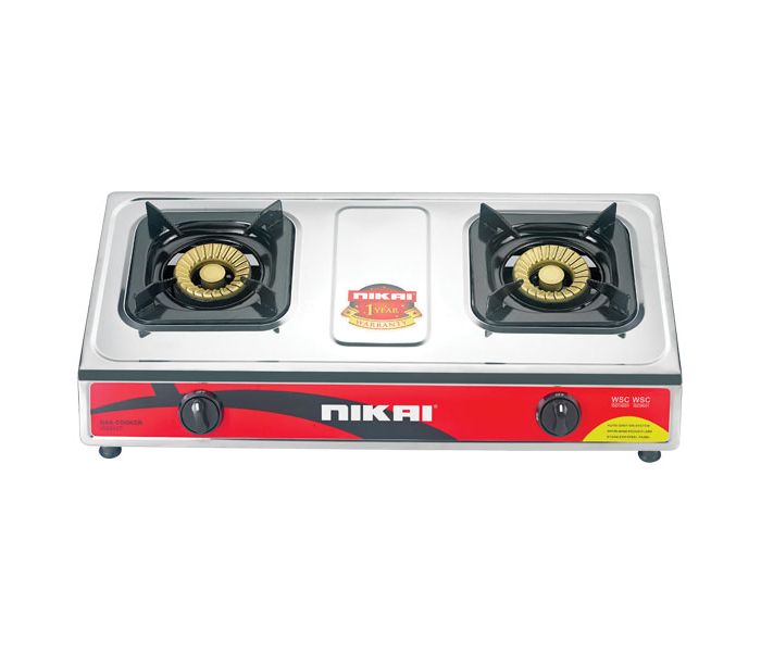 Nikai NG942T Double Gas Burner Black and Silver - Zoom Image