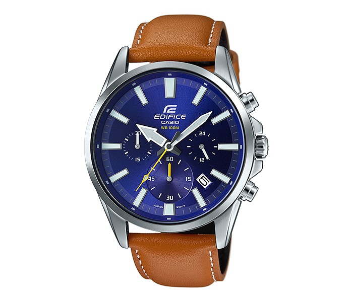 Casio Edifice EFV-510L-2AVUDF Mens Analog Watch Brown and Blue - Zoom Image