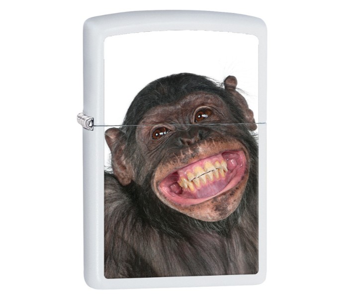 Zippo 28661 Monkey Grin Lighter Silver & Black - Zoom Image