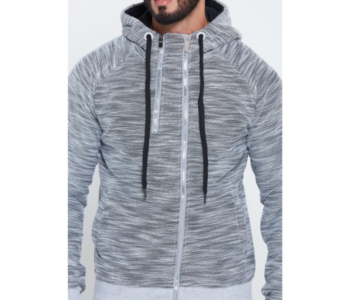 Age Stegol OU10078 Mens Multi Zipper Jacket with Hoodie Silver - Zoom Image 4