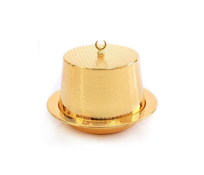 Royalford RF8256 Golden Dry Fruit Tray with Dome Lid - Zoom Image