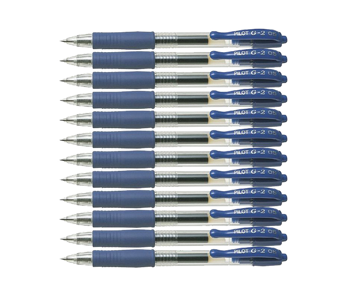 Pilot BL-G2-5 Retractable Gel Pen - Blue, Pack of 12 - Zoom Image 2