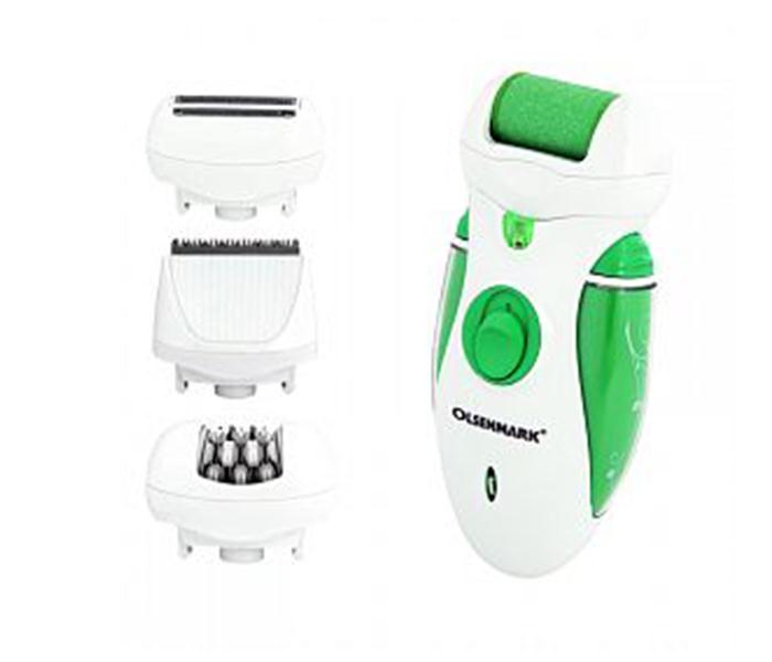 Olsenmark OMLS3097 4 in 1 Rechargeable Lady Epilator - White and Green - Zoom Image 1