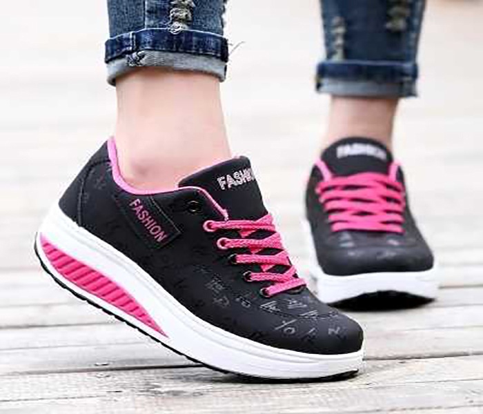 F-Trend Summer Women Outdoor Walking Rocking Lace-Up Shoes EU-39 - Black  - Zoom Image 2