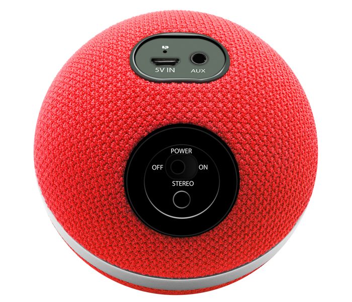 Promate Orbit Portable 3D Stereo Sound Bluetooth Speaker - Red - Zoom Image 4