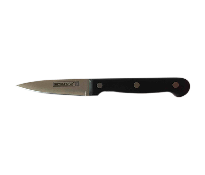 Royalford RF7827 3.5-inch Stainless Steel Paring Knife - Black & Silver - Zoom Image 1