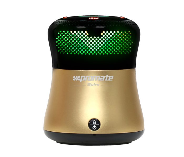 Promate Spire Portable Bluetooth Speaker with NFC Connectivity - Gold - Zoom Image 3