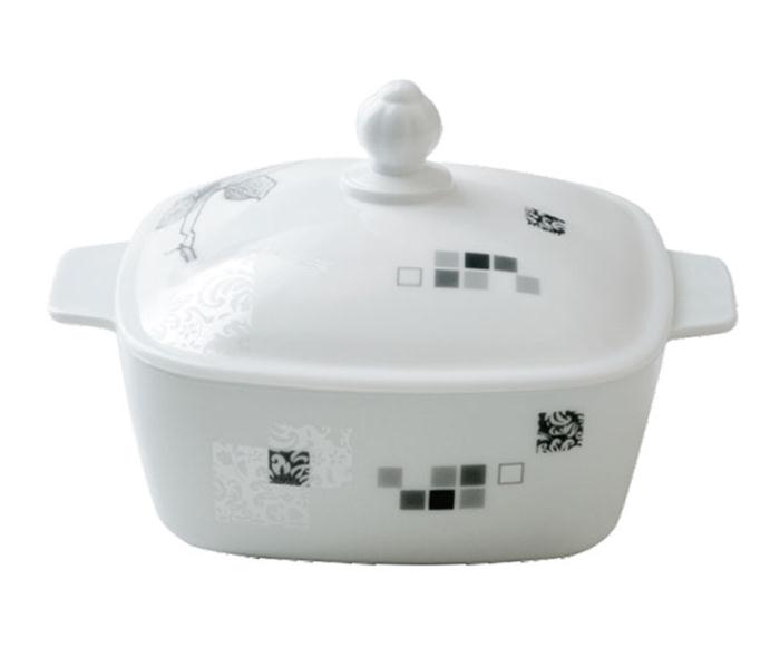 Royalford RF6753 1.5 Litre Opal Ware Square Casserole - White - Zoom Image