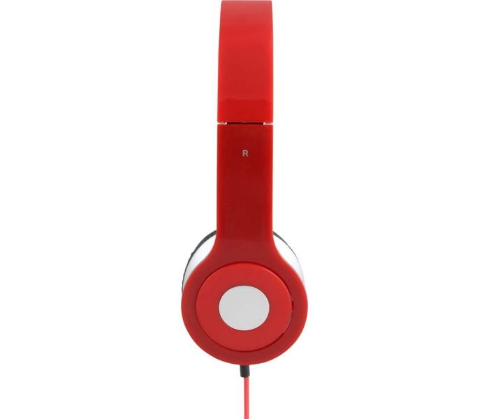 Compact Tri-Fold Design High Definition Single Pin Wired Stereo Headphones - Red - Zoom Image 3