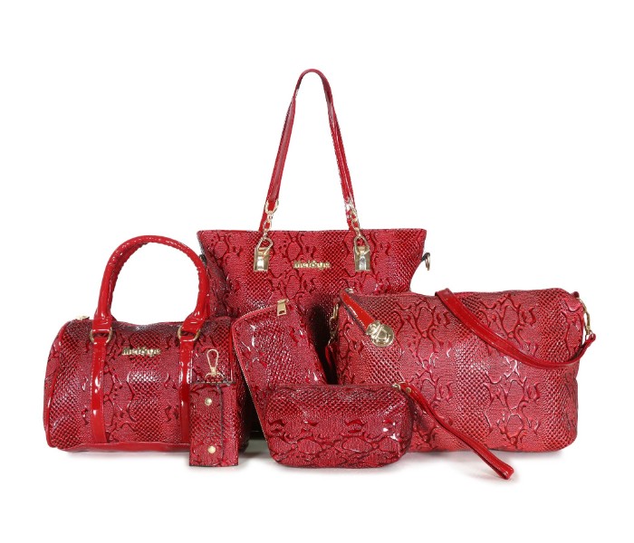 Fashion Rushed Women's Bag Set of 6 Pcs 32190 Red - Zoom Image 6