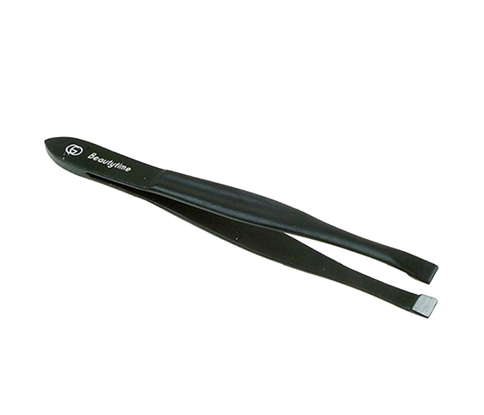 Beautytime N11029015A Flat Tweezers - Gunmetal Finish - Zoom Image