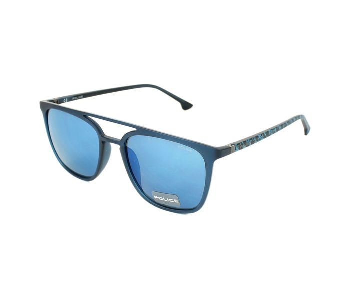 Police SPL366M U58B Aviator Black Frame & Blue Gradient Mirrored Sunglasses for Men - Zoom Image 3