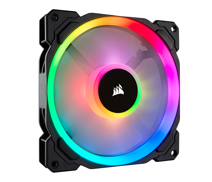 Corsair CO-9050073-WW LL140 RGB 140mm Dual Light Loop RGB LED PWM Fan - Black - Zoom Image 1