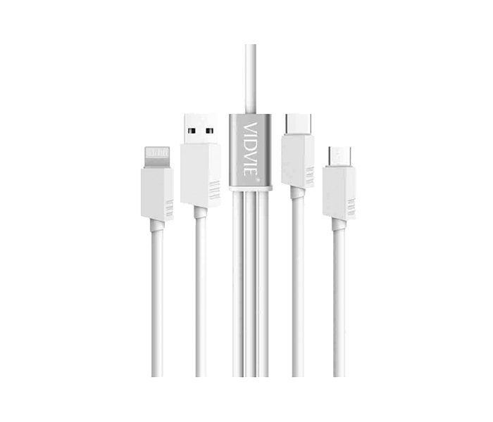 Vidvie CB-413 Data Cable for Smartphone - 1 Meter, White - Zoom Image 4