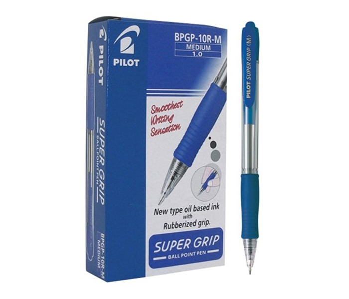 Pilot BPGP Medium Super Grip Ball Pen Pack of 12 Pieces - Zoom Image 2