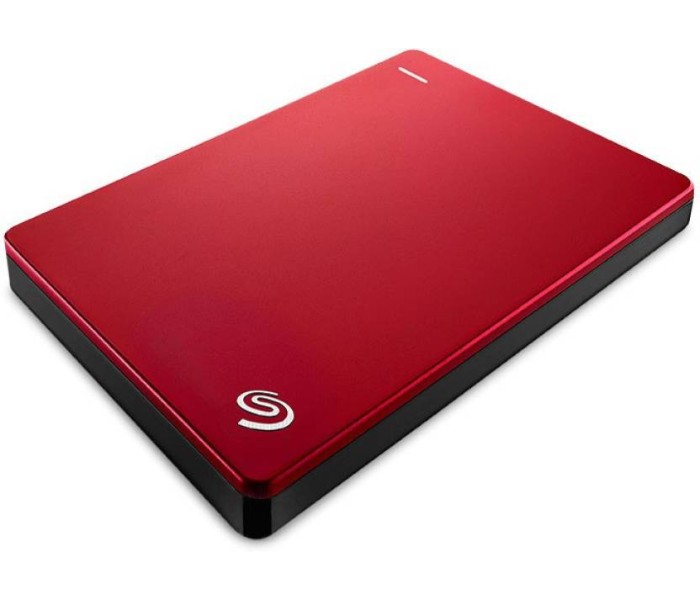 Seagate STDR1000201 1TB 2.5 inch Backup Plus Slim Portable Hard Disk Drive Red - Zoom Image 1