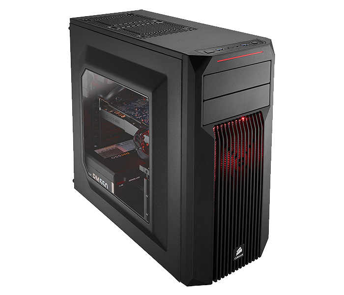 Corsair CC-9011051-WW Carbide Series SPEC-02 Red LED Mid-Tower Gaming Case - Black - Zoom Image 2