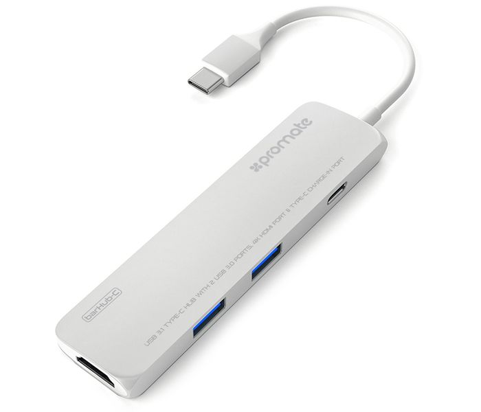 Promate Barhub-C USB Type-C Hub, Silver - Zoom Image 7