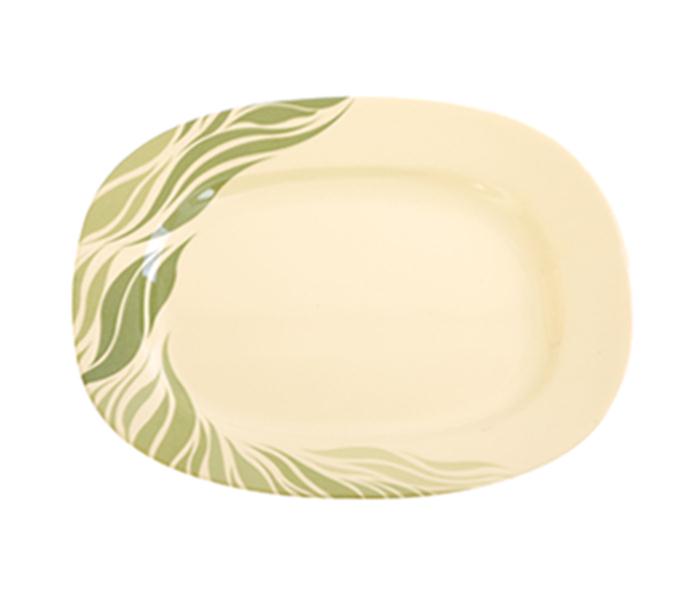 Royalford RF8108 12-inch Melamine Oval Plate - Green - Zoom Image