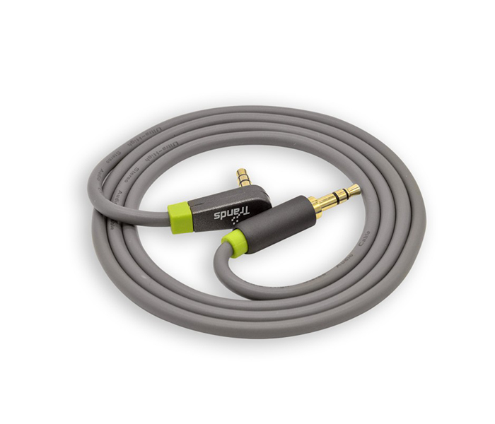 Trands TR-CA393 1 Meter Aux Audio Cable - Grey - Zoom Image 1