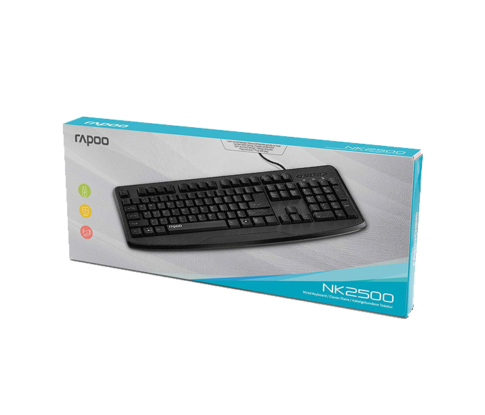 Rapoo NK2500 Wired Keyboard with USB - English, Black 17111 - Zoom Image 4