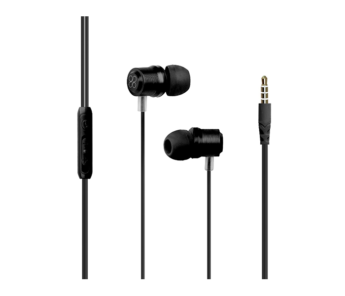 Promate Travi Dynamic In-Ear Stereo Earphones with In-Line Microphone - Black - Zoom Image 6