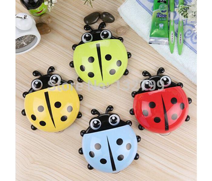 Lady Bug Bathroom Wall Suction Toothbrush Holder - Zoom Image 3