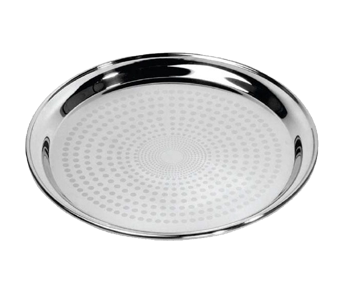 Royalford RF5346 24-inch Stainless Steel Group Round Tray - Silver - Zoom Image