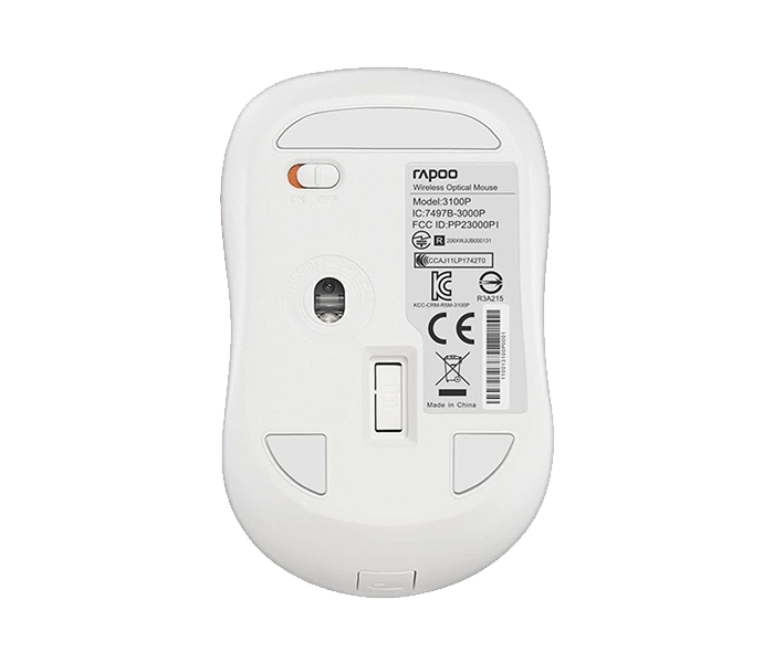 Rapoo 3100P 5GHz Wireless Optical Mouse - Milky White - Zoom Image 3