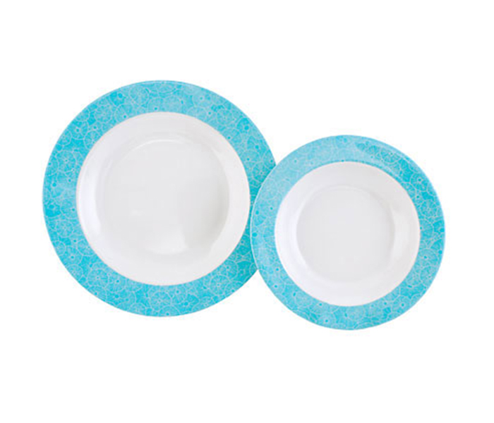 Royalford RF7436 20 Pieces Melamine Dinner Set - Blue - Zoom Image 1