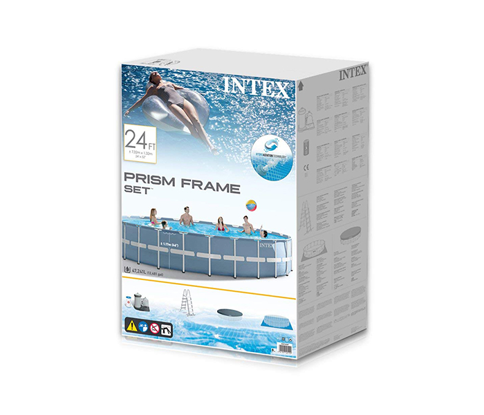 Intex ZX-28762-28262 732 x 132CM Metal Frame Round Shape Pool Set - Zoom Image 5