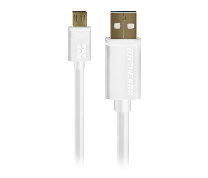 Promate LinkMate-U2L Premium Hi-Speed Micro-USB 2.0 Cable - White - Zoom Image 7