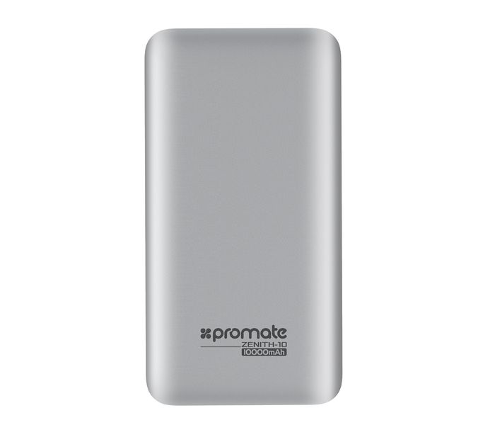 Promate Zenith-10 10000 mAh High Capacity Portable Power Bank with 3.0A Dual USB Output, Silver - Zoom Image 9