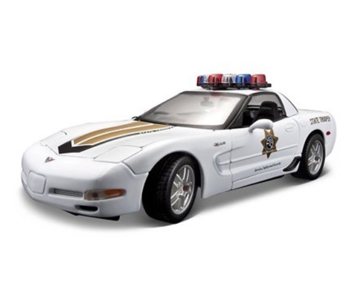 Maisto 31383  Special Edition 1:18  - 2001 Chevy Corvette Z06 Police White - Zoom Image 2