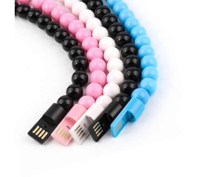 MQ Wearable Bead Bracelet Micro USB Charging Data Cable for All Android Devices MQFBA2 Multicolor - Zoom Image 2