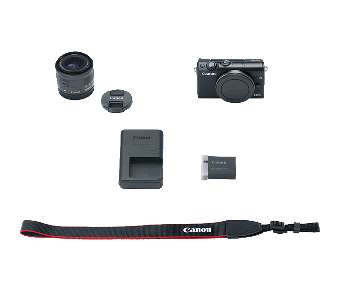 Canon EOS M100 24.2 MP Mirrorless Digital Camera with 15-45mm Lens - Black - Zoom Image 7