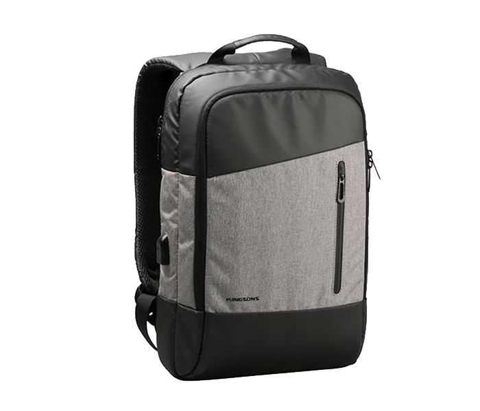 Kingsons KS3161W Smart 15.6-inch Slim Backpack with USB Port - Black & Grey - Zoom Image 3