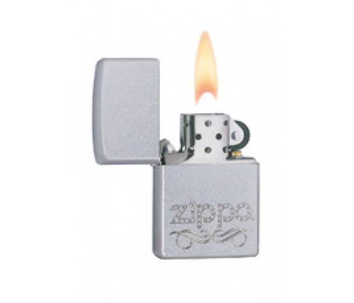 Zippo 24335-205 Scroll Lighter Grey - Zoom Image 1