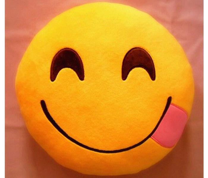 Cute Round Emoji Pillow - Yellow - Zoom Image 2