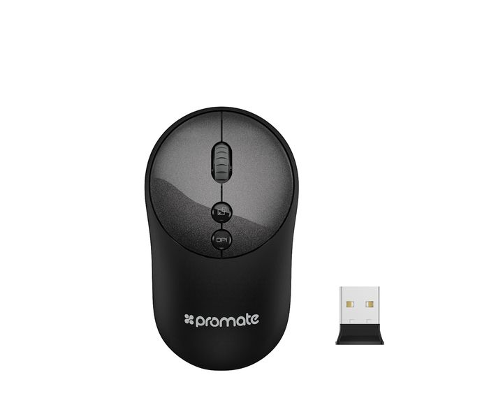 Promate Clix-2 2.4Ghz Wireless Mouse with USB Adapter, Black - Zoom Image 9